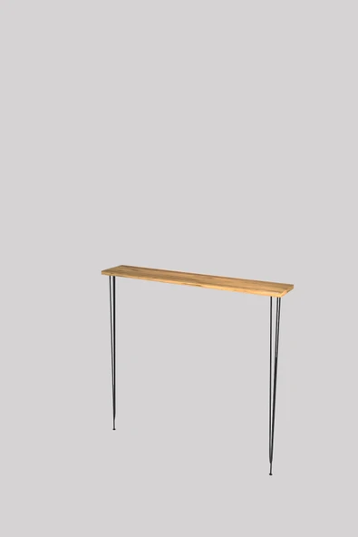 Violet Minimalist Metal Ayaklı Dar Dresuar Dekoratif Petek Üstü Dresuar 90 Cm - Resim 4