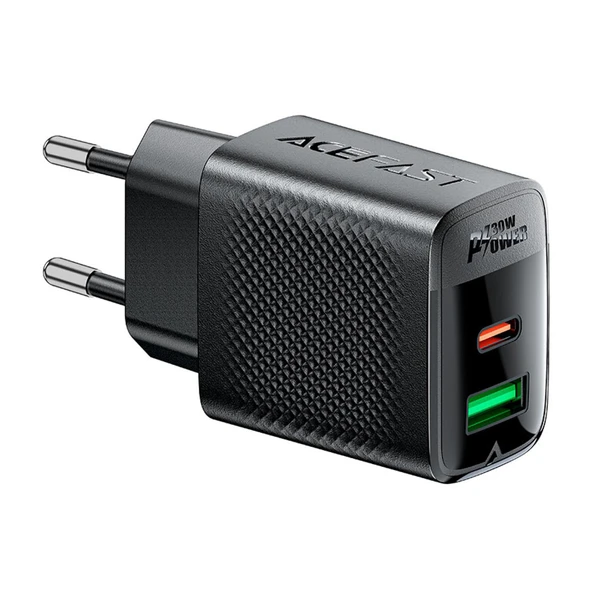 Acefast 30W PD USB-C + USB-A 2 Port Hızlı Şarj Aleti Isı Düşüren GaN Destekli Akım Korumalı Güç Adaptörü iPhone & Android & iPad & MacBook Type-C - A98 - 3