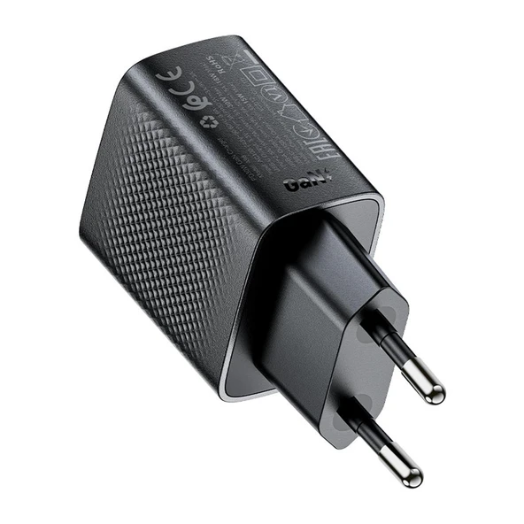 Acefast 30W PD USB-C + USB-A 2 Port Hızlı Şarj Aleti Isı Düşüren GaN Destekli Akım Korumalı Güç Adaptörü iPhone & Android & iPad & MacBook Type-C - A98 - 2