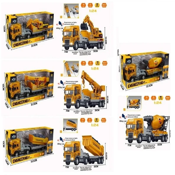 KLX800-241-42-43-244 IŞIKLI MÜZİKLİ 1:24 İŞ MAKİNA ürün görseli 1