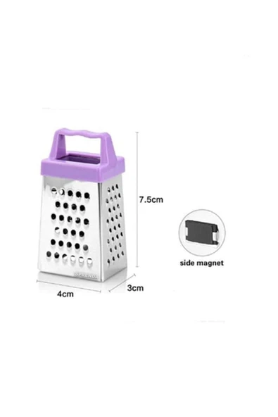 SPRENDA 3' LÜ Paslanmaz Çelik Pratik Mini Mıknatıslı Rende Limon, Sarımsak Ve Zencefil Rendesi - Resim 4