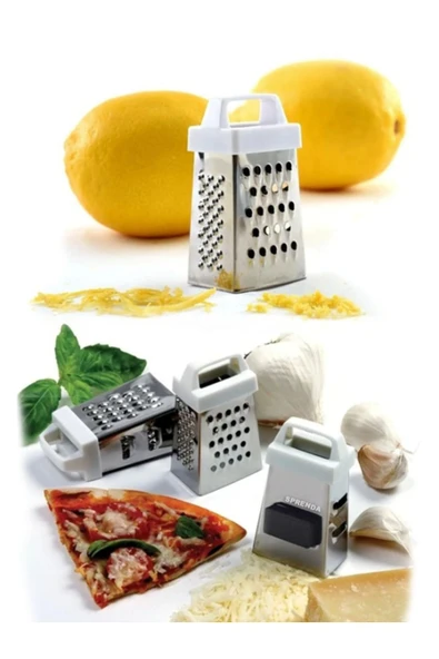 SPRENDA 3' LÜ Paslanmaz Çelik Pratik Mini Mıknatıslı Rende Limon, Sarımsak Ve Zencefil Rendesi ürün görseli 1
