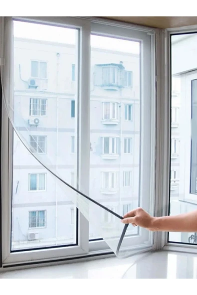 SPRENDA 75 x 125 Cm 5 Metre Çift Taraf Bantlı Pencere Sinek Önleyici Kovucu Sineklik Perdesi ürün görseli 1