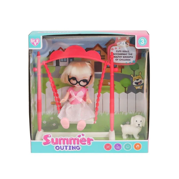 925-141 Salıncaklı Köpekli Bebek Oyun Seti ürün görseli 1