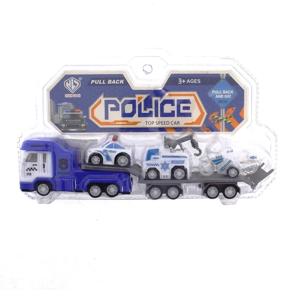 Çek Bırak Taşıyıcı Polis Tırı ve Mini Araçlar