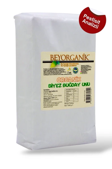 Organik Siyez Buğday Unu 1kg (PESTİSİT VE AFLATOKSİN ANALİZLİ) ürün görseli 1