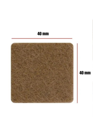 SPRENDA Yapışkanlı Mobilya Masa Sandalye Parke Zemin Ayak Koruyucu Kaydırmaz Keçesi 40x40 Mm - Resim 2