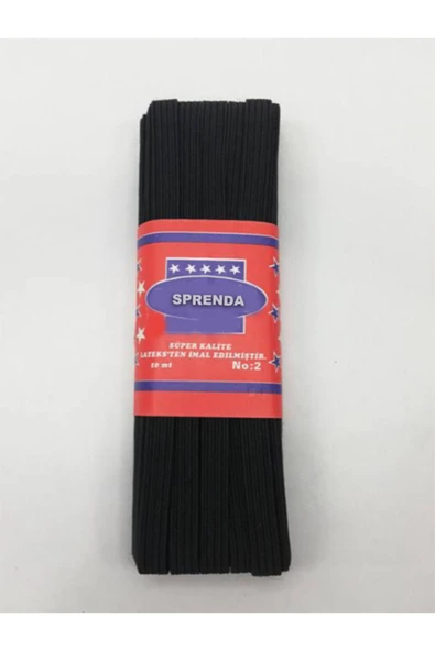 SPRENDA Siyah Bel Paça Don Lastiği 10 M Lateks ürün görseli 1