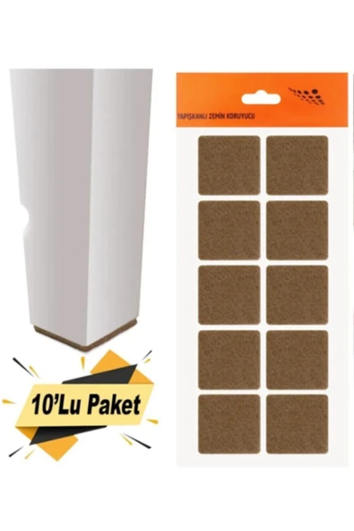 SPRENDA Yapışkanlı Mobilya Masa Sandalye Parke Zemin Ayak Koruyucu Kaydırmaz Keçesi 40x40 Mm ürün görseli 1