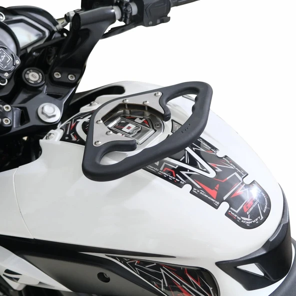 GP Kompozit Bajaj Pulsar NS 200 2011-2024 Uyumlu Depo Üstü Artçı Tutamak Siyah - 2