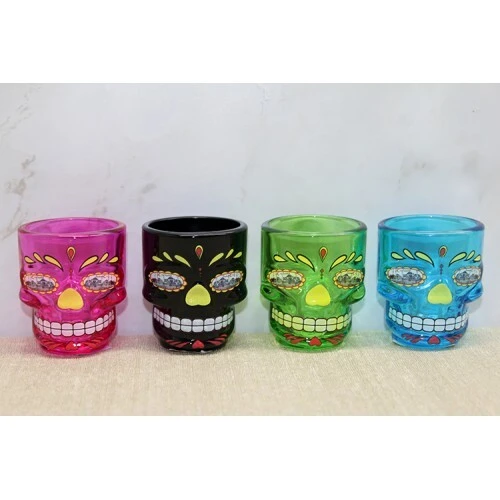 İstanbul Temalı Cam Kurukafa Shot Bardak Renkli ürün görseli