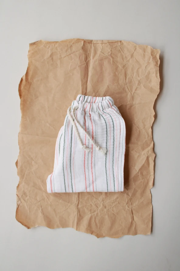 Turuncu-Yeşil Çizgili Pantolon - Resim 3