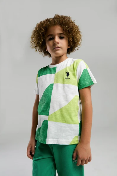 U.S. Polo Assn. Erkek Çocuk Şortlu Bermuda Pijama Takım - 7