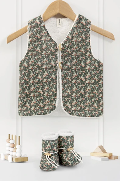 Bebek Yelek & Patik 12-18 AY Miko Haki