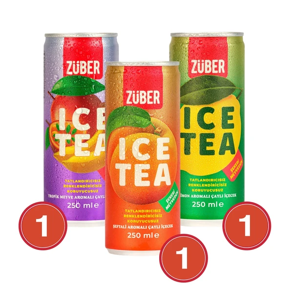 Zuber Ice Tea Tadım Paketi 250 ml x 3 Adet ürün görseli
