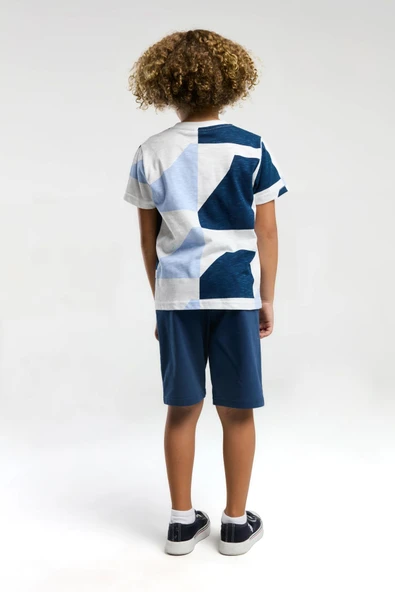 U.S. Polo Assn. Erkek Çocuk Şortlu Bermuda Pijama Takım - 5