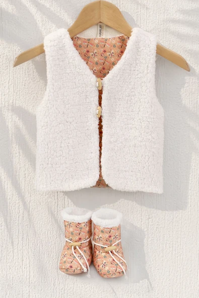 Bebek Yelek & Patik 12-18 AY Lola Bej - 6