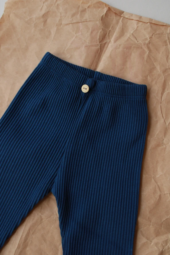 Lacivert Kaşkorse Bebek Tayt - Resim 4