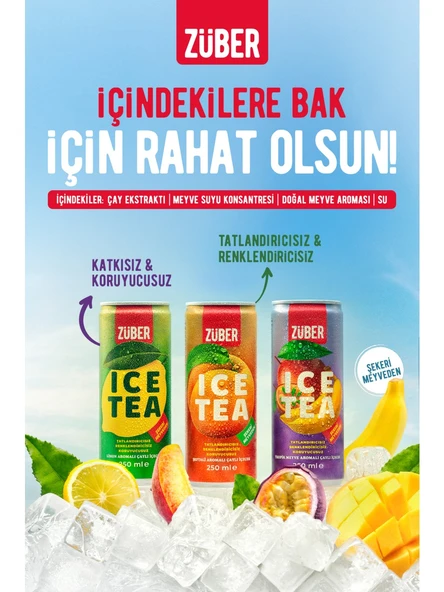 Zuber Ice Tea Tadım Paketi 250 ml x 3 Adet - Resim 3