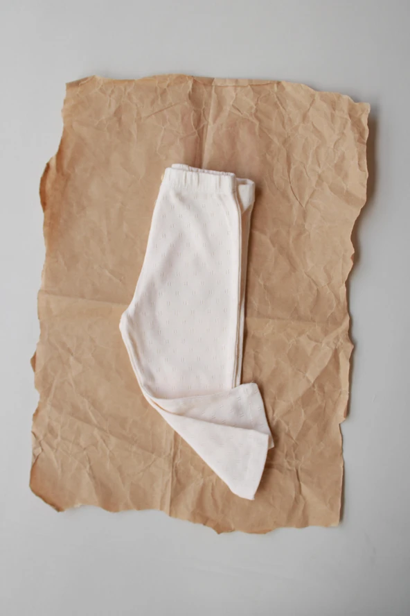 Krem Transferli Tayt - Resim 2