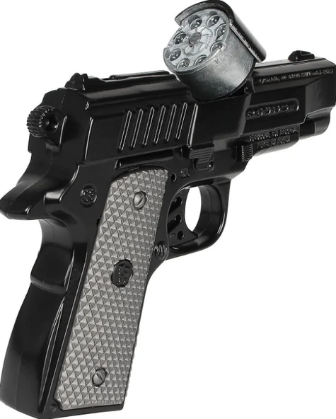 Gonher 8 li Siyah Mantar Koleksiyon Polis Tabancası - Resim 3