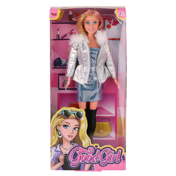 WG-66770 Parlak Elbiseli Ceketli Bebek 29 cm - Resim 2