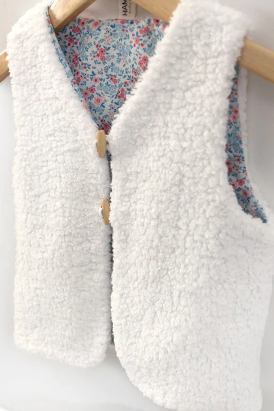 Bebek Yelek & Patik 0-6 Ay Loom Mavi - Resim 5