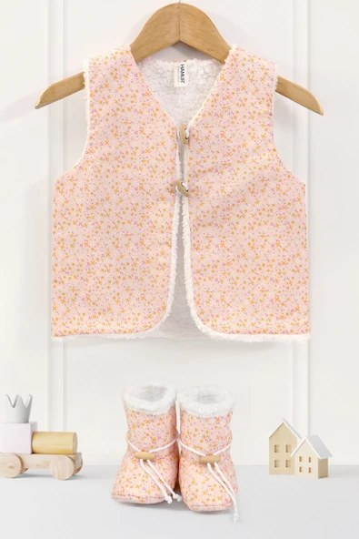 Bebek Yelek & Patik 12-18 AY Leila Pembe ürün görseli