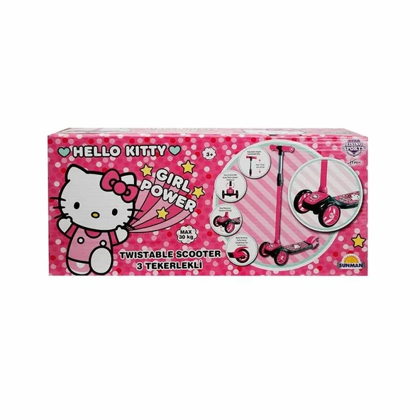 Hello Kitty 3 Tekerlekli Twistable Scooter - Resim 4