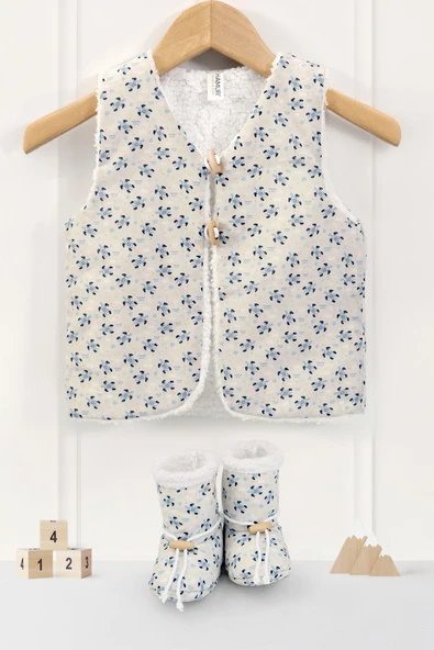 Bebek Yelek & Patik 12-18 AY Moi Mavi