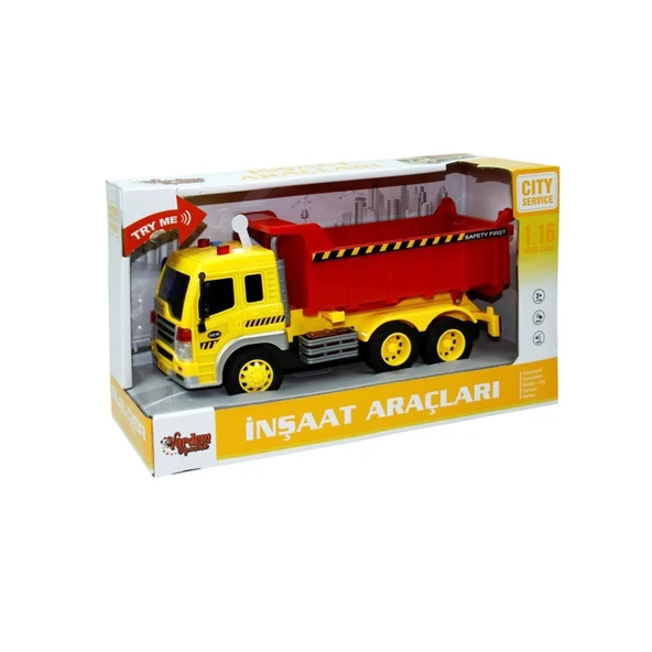 WY310B-C-D 1:16 Sürtmeli Sesli Işıklı Damperli Kamyon - 3