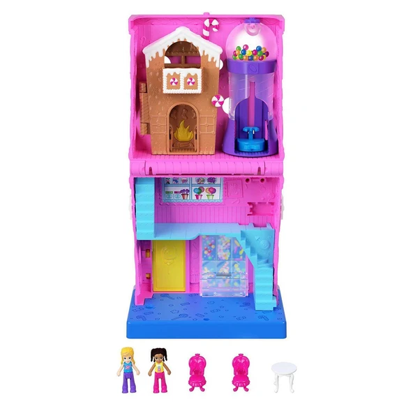 HNB03 Polly Pocket Pollyville Şeker Dükkanı Oyun Seti ürün görseli