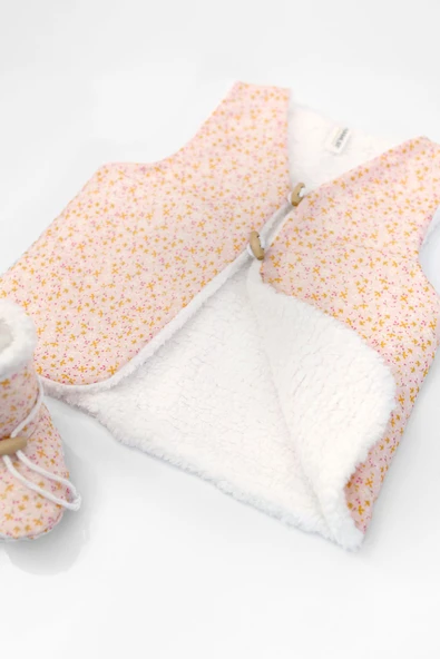 Bebek Yelek & Patik 18-24 AY Leila Pembe - Resim 4