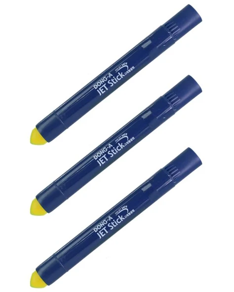 Dong A Jet Stick Jel Fosforlu Kalem Sarı 3lü Set 230770
