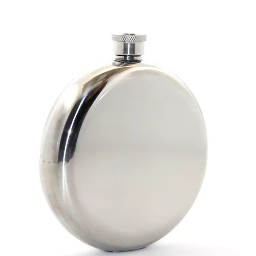 Paslanmaz Çelik Yuvarlak 8 Oz Tekli Matara Çelik Renk ürün görseli