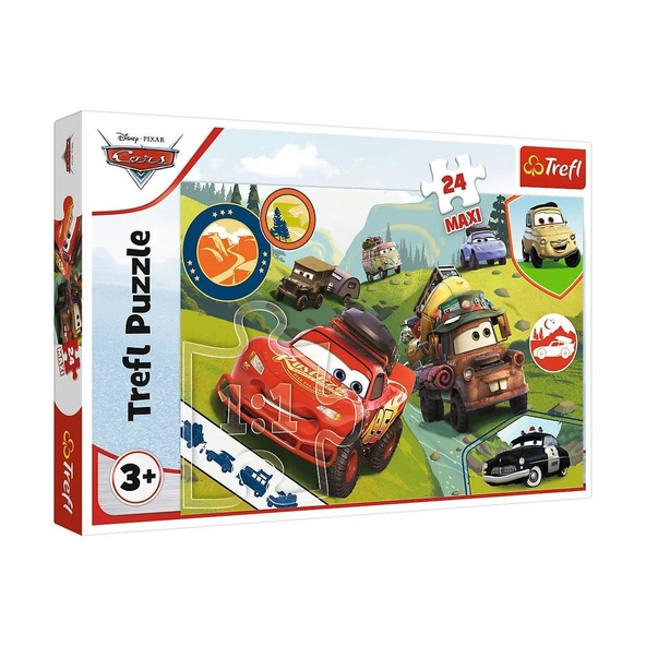 PUZZLE-14352 Maxi Disney Cars 3 24 Parça Çocuk Puzzle ürün görseli 1