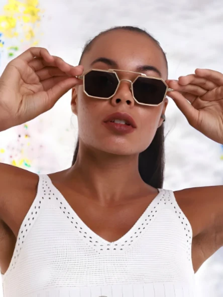 Uv400 Cam Unisex Siyah Güneş Gözlüğü BNT124 - 3