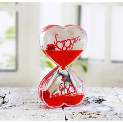 Kalp Şeklinde Jel Kum Saati - Resim 2