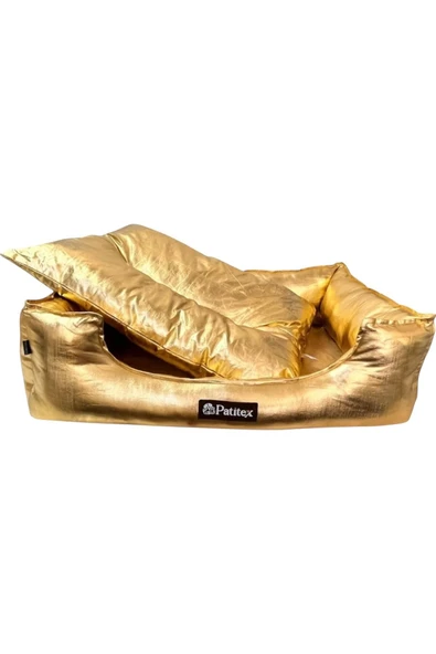 PATİTEX Özel Seri Gold Yatak- Kedi Yatak- Köpek Yatak - Lux Yatak- Minderli Yatak (M Beden ) - 5
