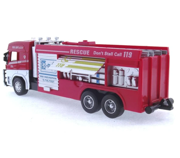 Die Cast Model Çek Bırak Merdivenli İtfaiye Kamyonu ürün görseli 1