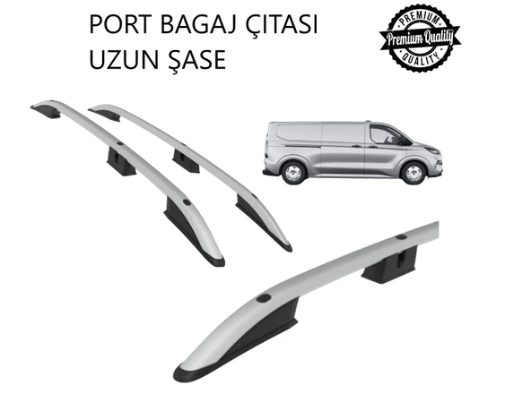 TRANSİT CUSTOM VAN UZUN ŞASE 2025 2026 2027 PORTBAGAJ TAVAN ÇITASI GRİ ürün görseli 1