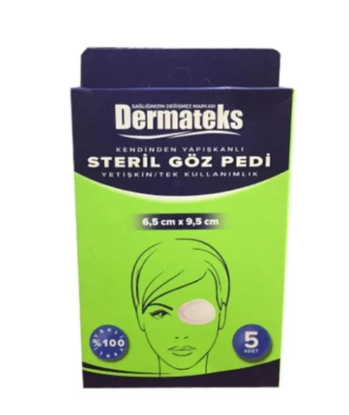 DERMATEKS GÖZ PEDİ YETİŞKİN KLASİK 5'Lİ STERİL - 5 PAKET - 1