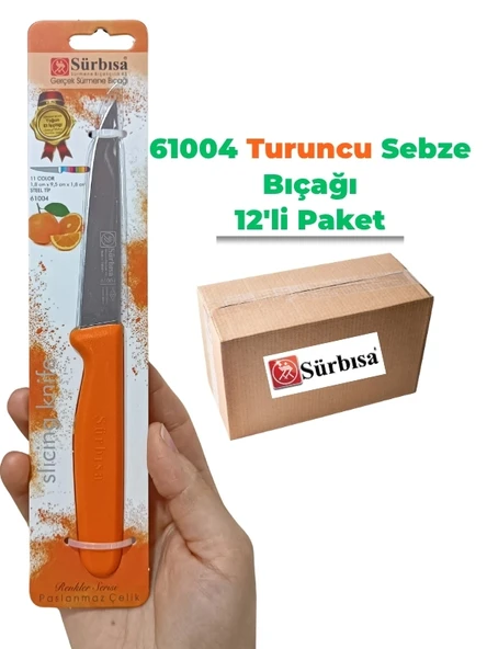 Sürbisa 61004 Sebze Bıçağı Turuncu 1 Koli (12 adet) ürün görseli