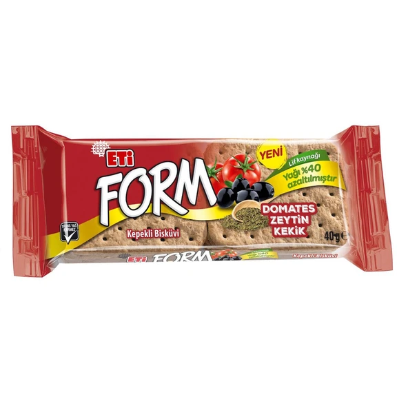 Eti Form Domatesli Zeytinli ve Kekikli Bisküvi 40 G x 12 Adet - Resim 2