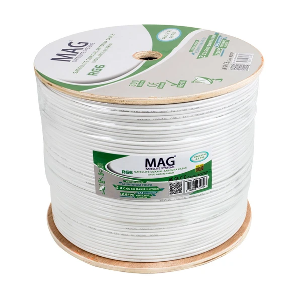 Mag RG59 Fa Mini Dual Bitişik Anten Kablosu 300 Metre - 2