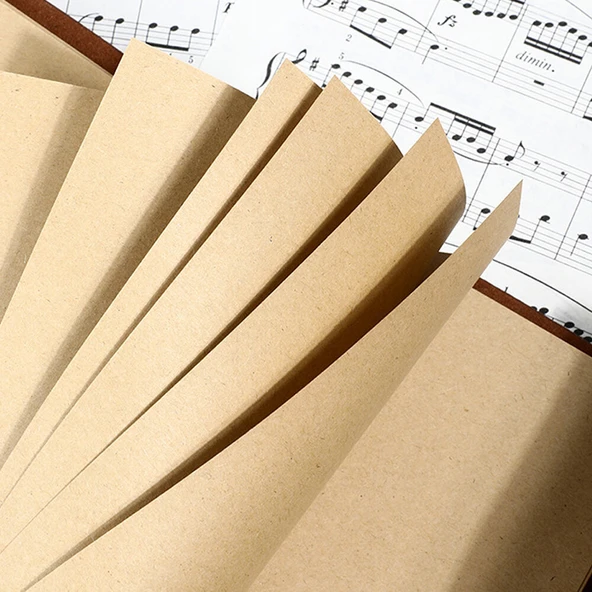 Deri Yaprak Desenli Defter - Resim 2