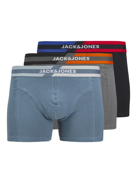 JACK JONES Erkek Desenli Kemer 3 lü Pamuklu Boxer 12268486 ürün görseli