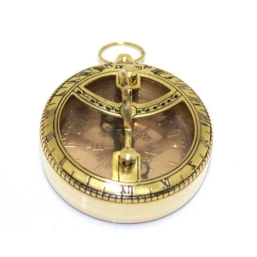 Pirinç Güneş Saati Ve Pusula Modeli - Resim 2