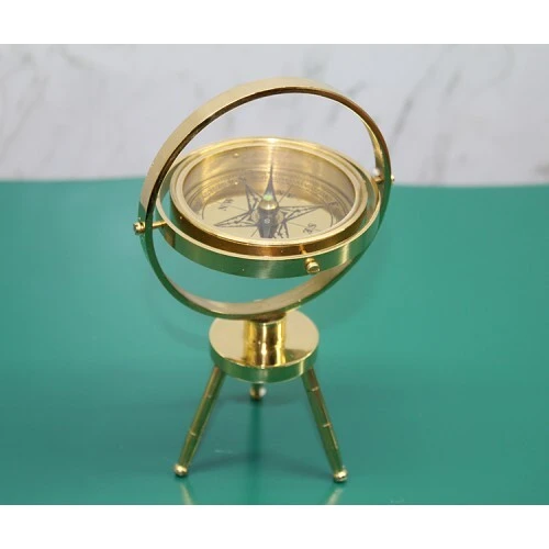 Pirinç Masa Üstü Pusula Model 2 ürün görseli