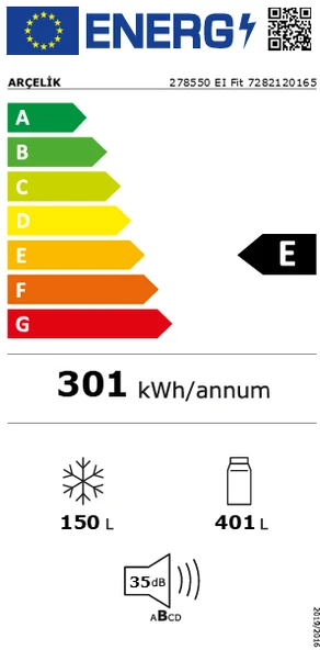 Arçelik 278550 EI MaxiFit No-Frost Kombi Tipi Buzdolabı - 4